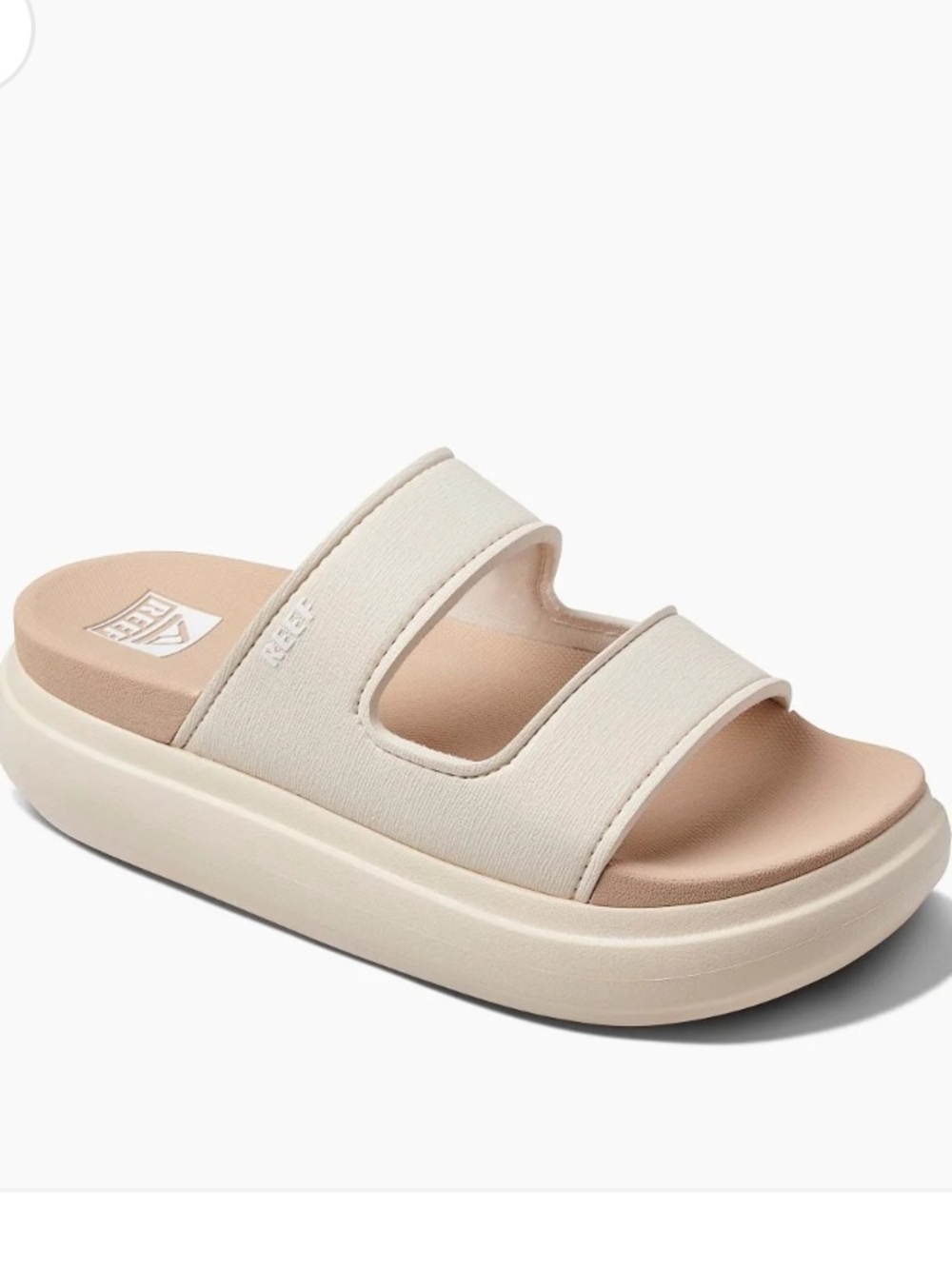 Reef Women's Cream Platform Slide Sandals